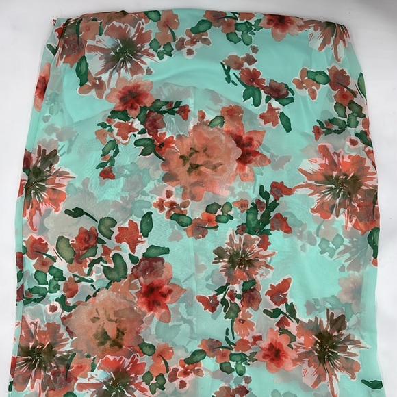 LUSH Mesh Cutout Floral Print Full Length Dress - Picture 5 of 7